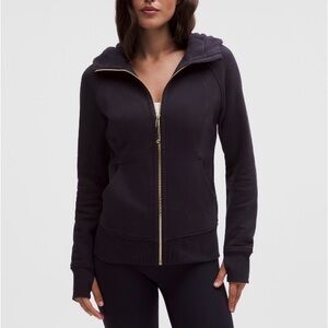 Lululemon Athletica SCUBA Zip-Up Hoodie- nightmoth- size 6